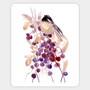 Chickadee in the Fall Sticker